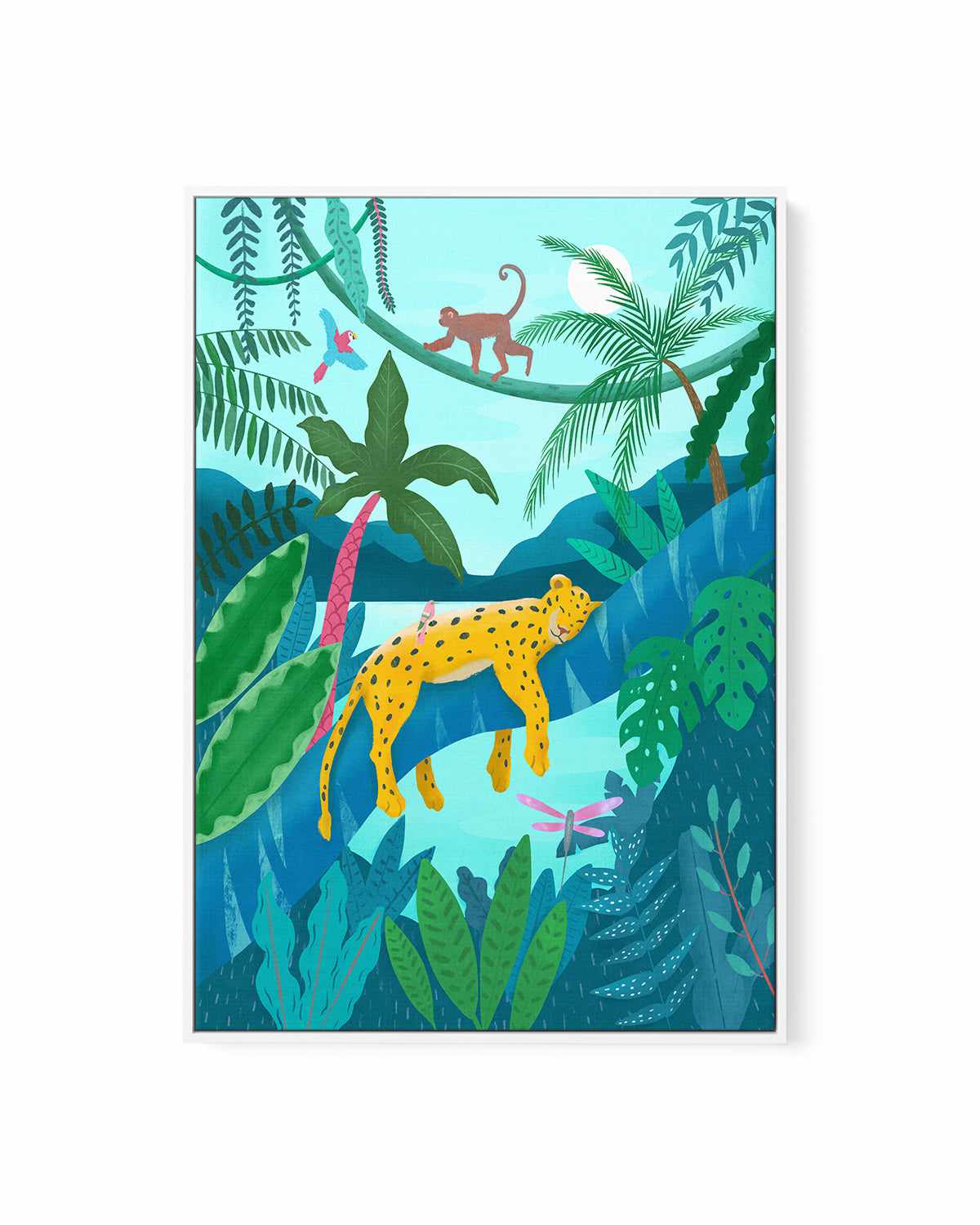 Jungle Leopard by Petra Lizde | Framed Canvas Art Print