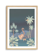 Jungle Monkeys in Midnight Art Print-PRINT-Olive et Oriel-Olive et Oriel-A5 | 5.8" x 8.3" | 14.8 x 21cm-Oak-With White Border-Buy-Australian-Art-Prints-Online-with-Olive-et-Oriel-Your-Artwork-Specialists-Austrailia-Decorate-With-Coastal-Photo-Wall-Art-Prints-From-Our-Beach-House-Artwork-Collection-Fine-Poster-and-Framed-Artwork