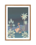 Jungle Monkeys in Midnight Art Print-PRINT-Olive et Oriel-Olive et Oriel-50x70 cm | 19.6" x 27.5"-Walnut-With White Border-Buy-Australian-Art-Prints-Online-with-Olive-et-Oriel-Your-Artwork-Specialists-Austrailia-Decorate-With-Coastal-Photo-Wall-Art-Prints-From-Our-Beach-House-Artwork-Collection-Fine-Poster-and-Framed-Artwork