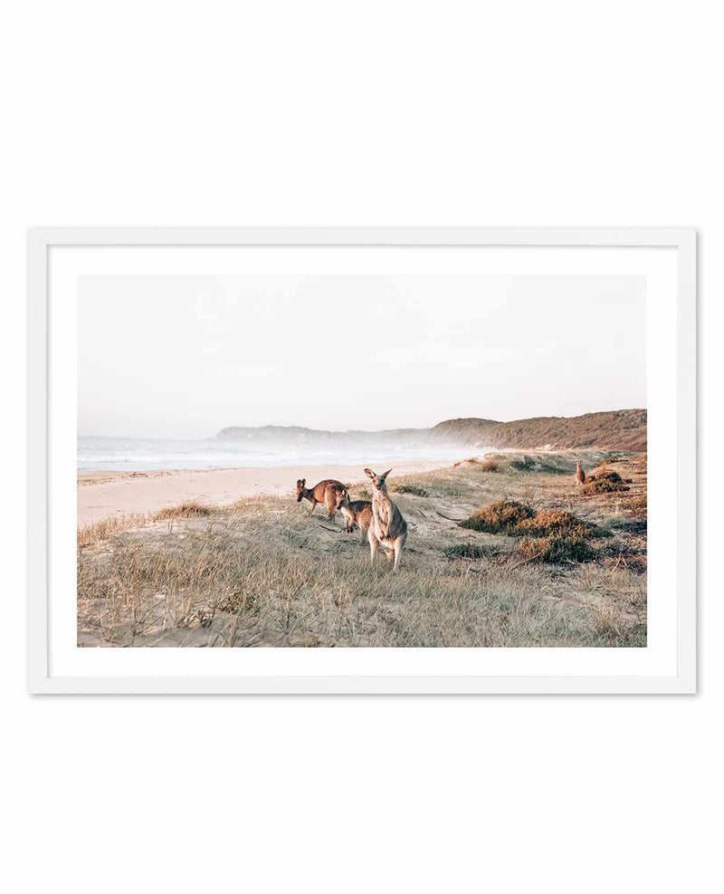 Kangaroos at Dusk Art Print-PRINT-Olive et Oriel-Olive et Oriel-Buy-Australian-Art-Prints-Online-with-Olive-et-Oriel-Your-Artwork-Specialists-Austrailia-Decorate-With-Coastal-Photo-Wall-Art-Prints-From-Our-Beach-House-Artwork-Collection-Fine-Poster-and-Framed-Artwork