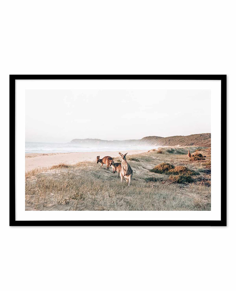 Kangaroos at Dusk Art Print-PRINT-Olive et Oriel-Olive et Oriel-Buy-Australian-Art-Prints-Online-with-Olive-et-Oriel-Your-Artwork-Specialists-Austrailia-Decorate-With-Coastal-Photo-Wall-Art-Prints-From-Our-Beach-House-Artwork-Collection-Fine-Poster-and-Framed-Artwork