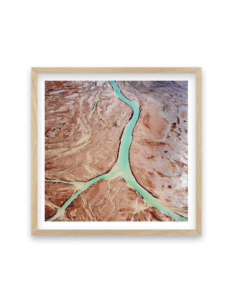 Kati Thanda-Lake Eyre No IV | SQ Art Print-PRINT-Olive et Oriel-Olive et Oriel-70x70 cm | 27.5" x 27.5"-Oak-With White Border-Buy-Australian-Art-Prints-Online-with-Olive-et-Oriel-Your-Artwork-Specialists-Austrailia-Decorate-With-Coastal-Photo-Wall-Art-Prints-From-Our-Beach-House-Artwork-Collection-Fine-Poster-and-Framed-Artwork
