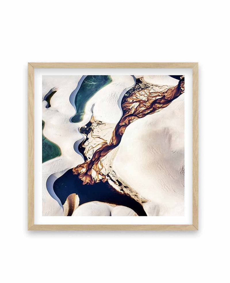 Kati Thanda-Lake Eyre No VI | SQ Art Print-PRINT-Olive et Oriel-Olive et Oriel-70x70 cm | 27.5" x 27.5"-Oak-With White Border-Buy-Australian-Art-Prints-Online-with-Olive-et-Oriel-Your-Artwork-Specialists-Austrailia-Decorate-With-Coastal-Photo-Wall-Art-Prints-From-Our-Beach-House-Artwork-Collection-Fine-Poster-and-Framed-Artwork