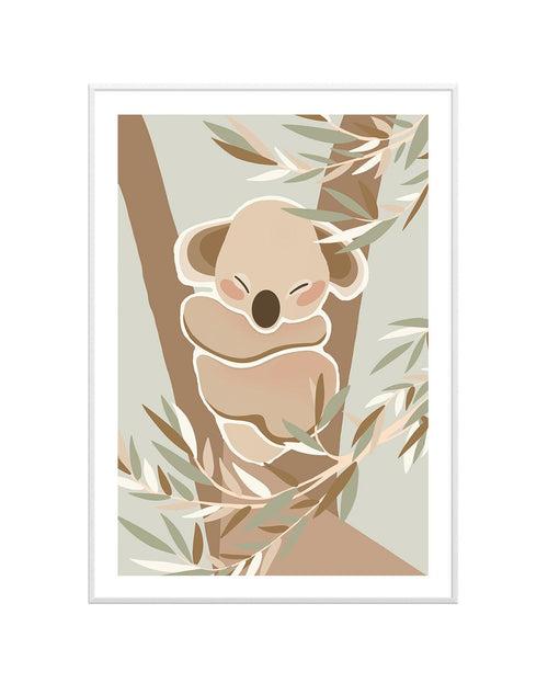 Cozy KoalaArt Print-PRINT-Olive et Oriel-Olive et Oriel-A5 | 5.8" x 8.3" | 14.8 x 21cm-Unframed Art Print-With White Border-Buy-Australian-Art-Prints-Online-with-Olive-et-Oriel-Your-Artwork-Specialists-Austrailia-Decorate-With-Coastal-Photo-Wall-Art-Prints-From-Our-Beach-House-Artwork-Collection-Fine-Poster-and-Framed-Artwork