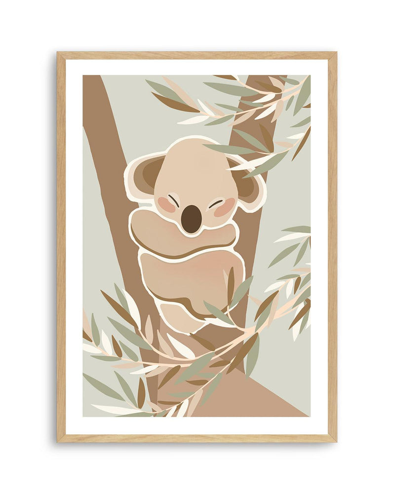 Cozy KoalaArt Print-PRINT-Olive et Oriel-Olive et Oriel-A5 | 5.8" x 8.3" | 14.8 x 21cm-Oak-With White Border-Buy-Australian-Art-Prints-Online-with-Olive-et-Oriel-Your-Artwork-Specialists-Austrailia-Decorate-With-Coastal-Photo-Wall-Art-Prints-From-Our-Beach-House-Artwork-Collection-Fine-Poster-and-Framed-Artwork