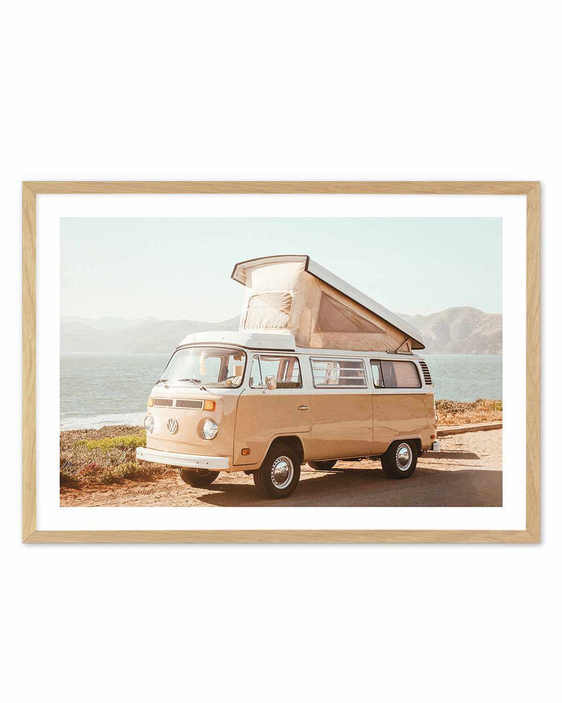 Kombi Beach Camper LS by Caleb Morris Art Print