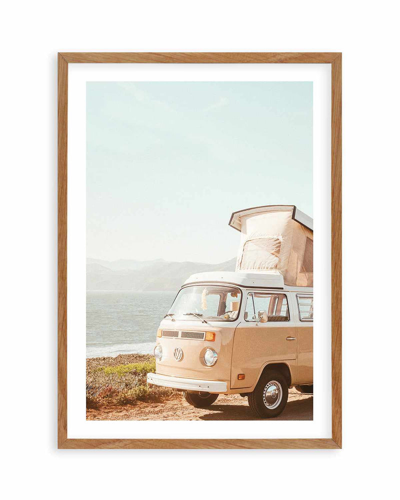 Kombi Beach Camper PT by Caleb Morris Art Print