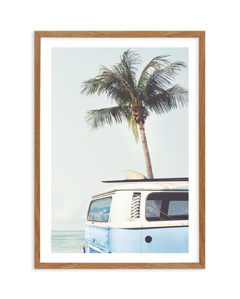 Kombi (Select Your colour) Art Print-PRINT-Olive et Oriel-Olive et Oriel-50x70 cm | 19.6" x 27.5"-Walnut-With White Border-Buy-Australian-Art-Prints-Online-with-Olive-et-Oriel-Your-Artwork-Specialists-Austrailia-Decorate-With-Coastal-Photo-Wall-Art-Prints-From-Our-Beach-House-Artwork-Collection-Fine-Poster-and-Framed-Artwork
