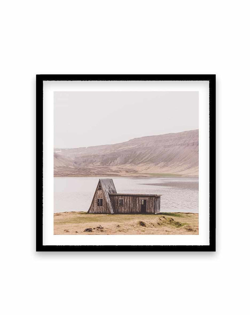 Lake Shack | SQ Art Print-PRINT-Olive et Oriel-Olive et Oriel-70x70 cm | 27.5" x 27.5"-Black-With White Border-Buy-Australian-Art-Prints-Online-with-Olive-et-Oriel-Your-Artwork-Specialists-Austrailia-Decorate-With-Coastal-Photo-Wall-Art-Prints-From-Our-Beach-House-Artwork-Collection-Fine-Poster-and-Framed-Artwork
