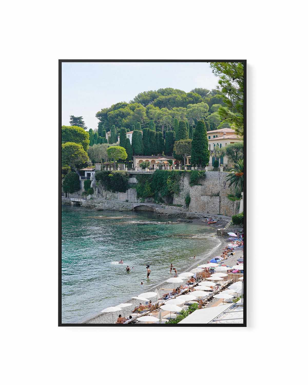 French Riviera by Kamalia Studio | Framed Canvas Art Print