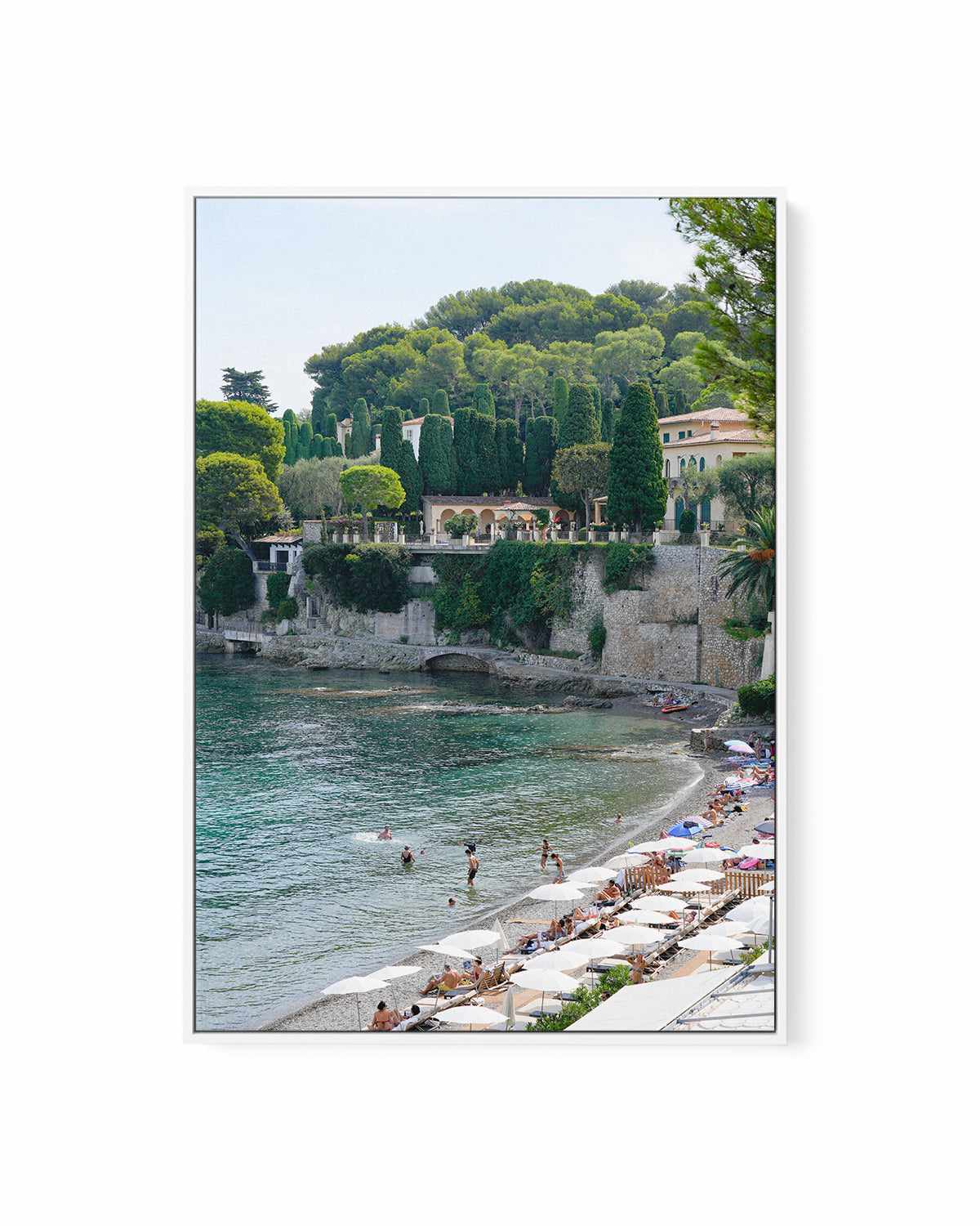 French Riviera by Kamalia Studio | Framed Canvas Art Print