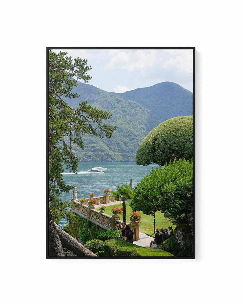 Lake Como Views by Kamalia Studio | Framed Canvas Art Print