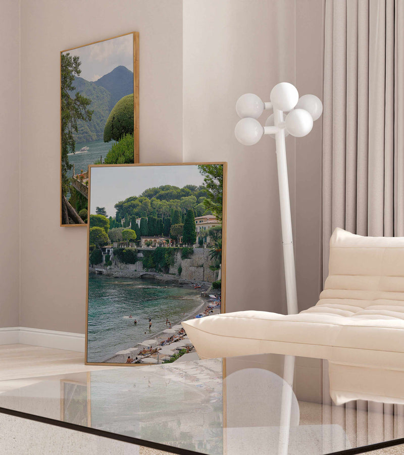 French Riviera by Kamalia Studio | Framed Canvas Art Print