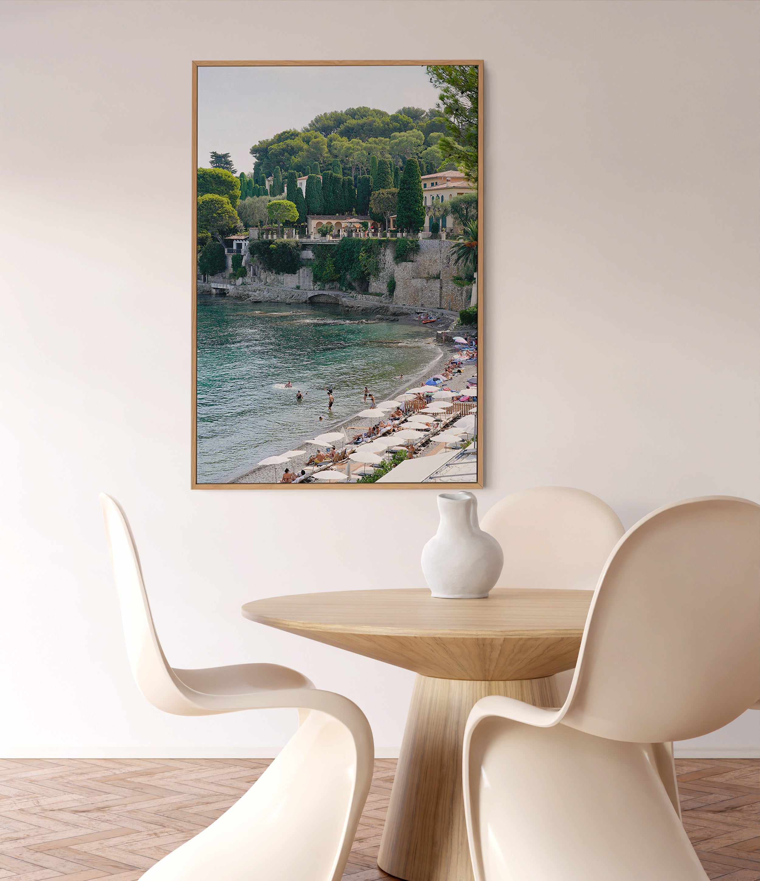 French Riviera by Kamalia Studio | Framed Canvas Art Print