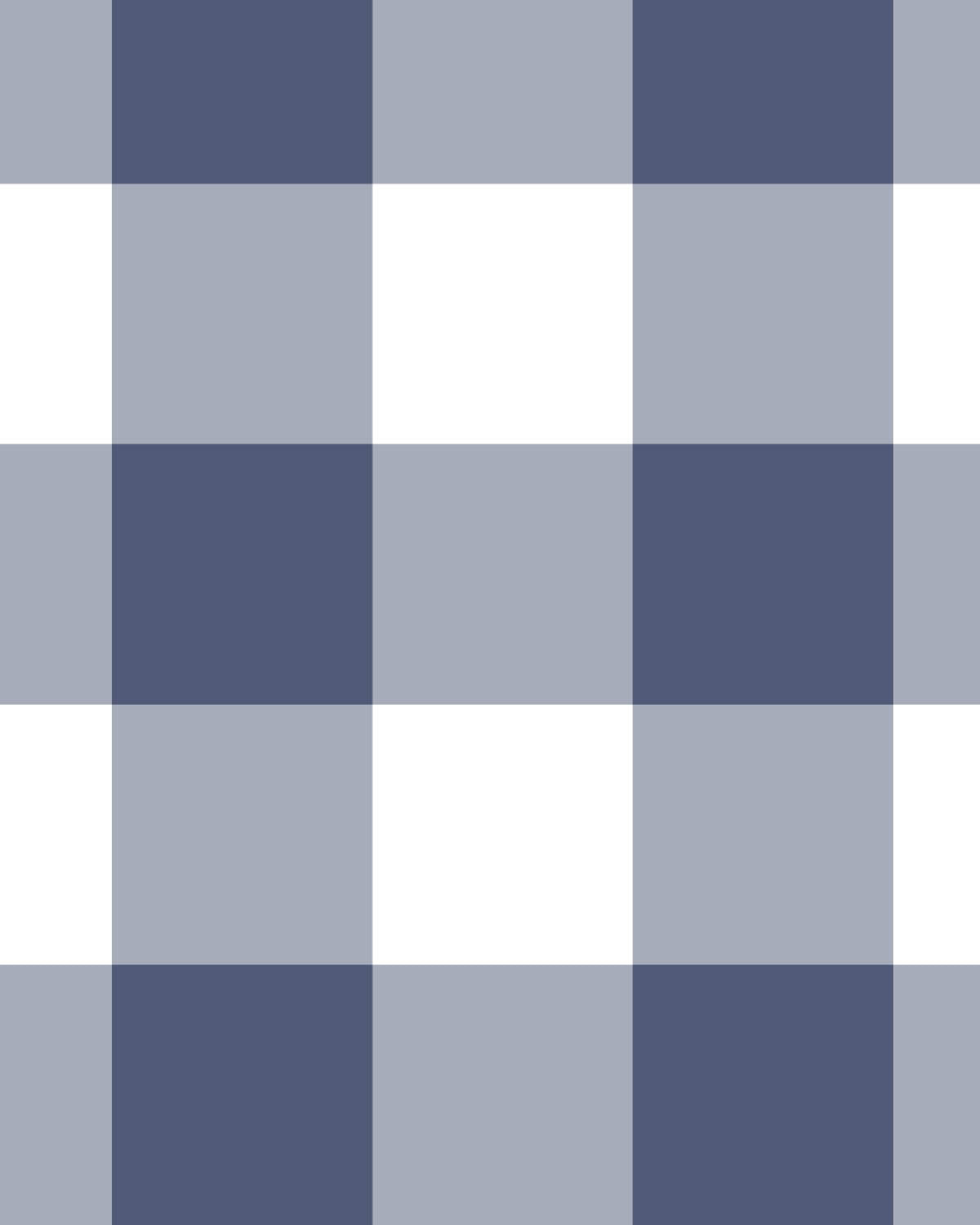 Large Gingham Check Navy Blue Wallpaper