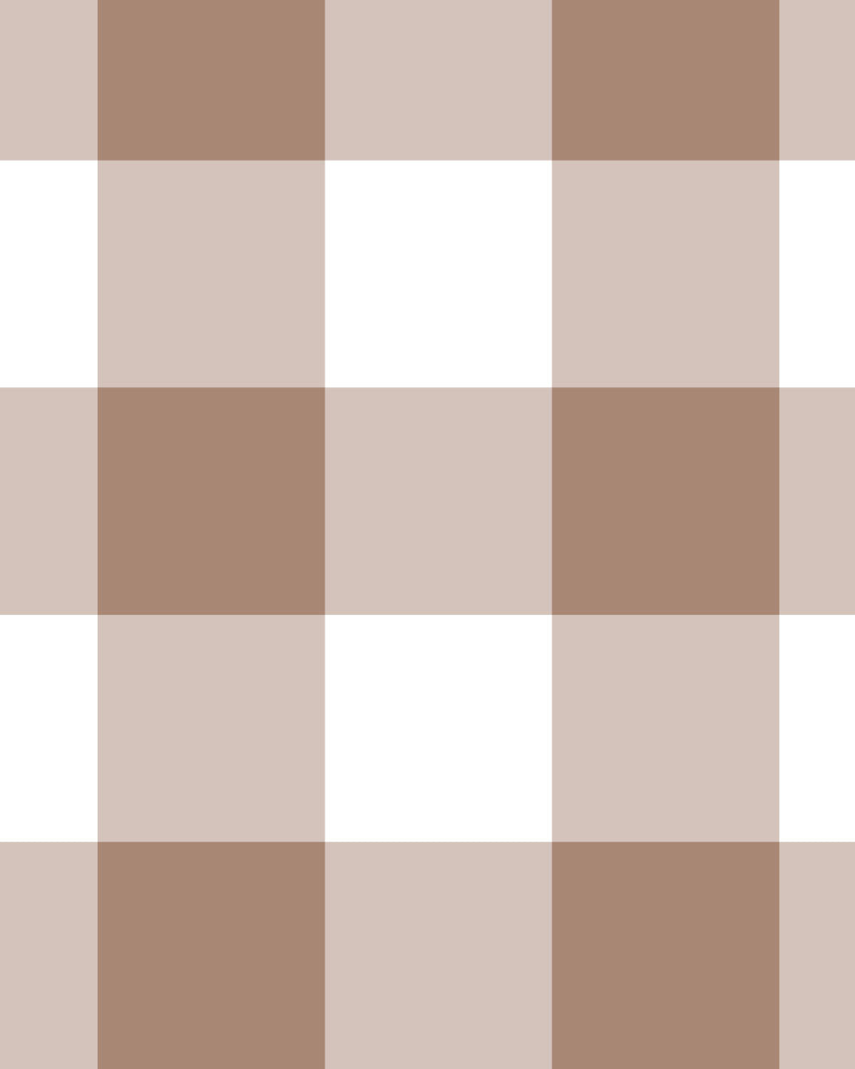 Large Gingham Check Chocolate Brown Wallpaper