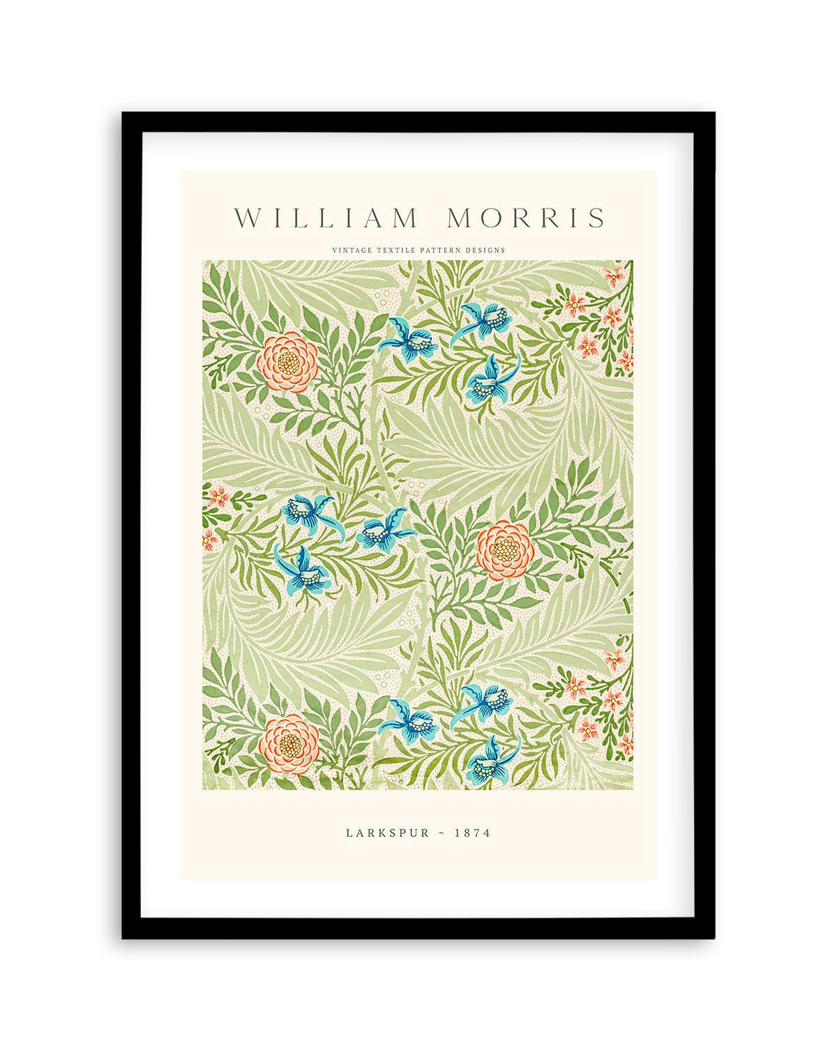 Larkspur by William Morris Art Print