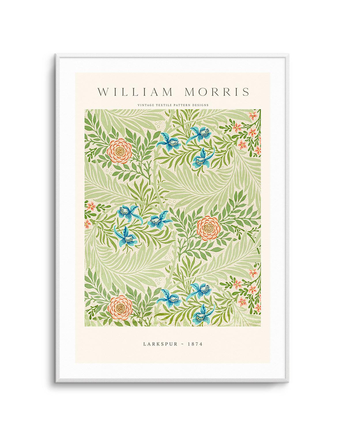 Larkspur by William Morris Art Print