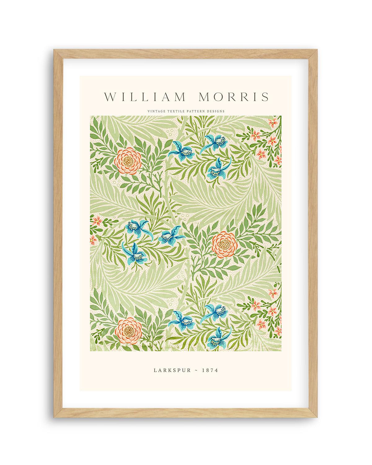 Larkspur by William Morris Art Print