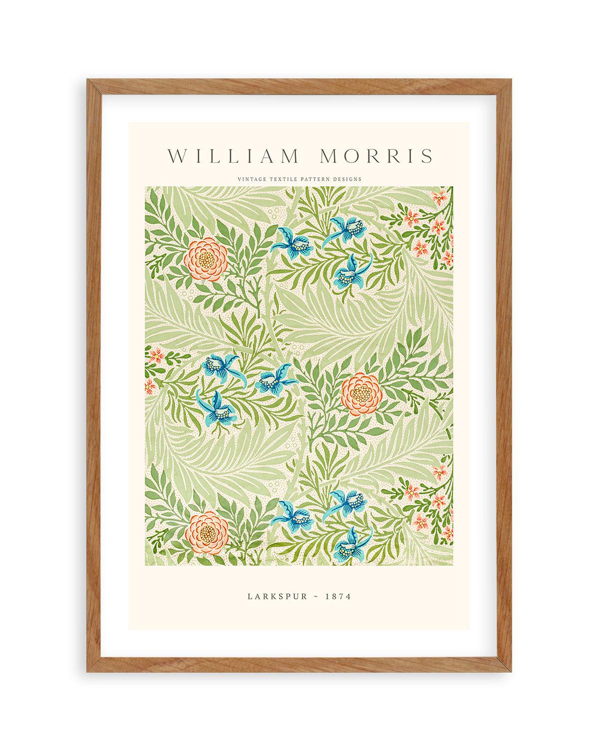 Larkspur by William Morris Art Print