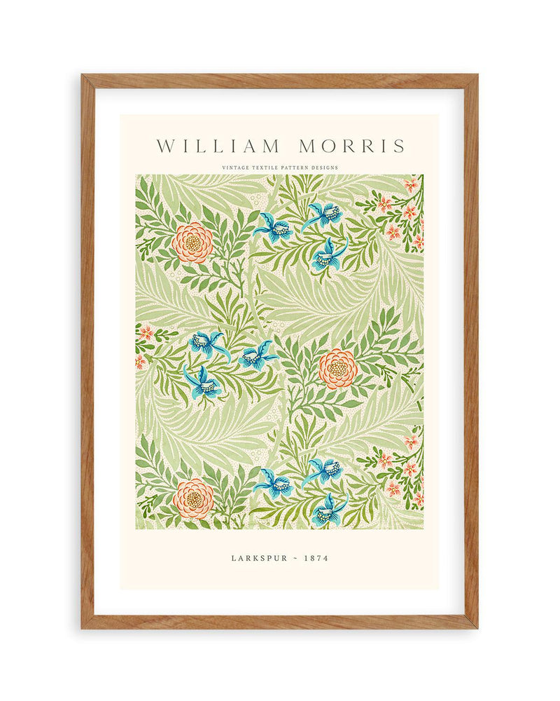 Larkspur by William Morris Art Print
