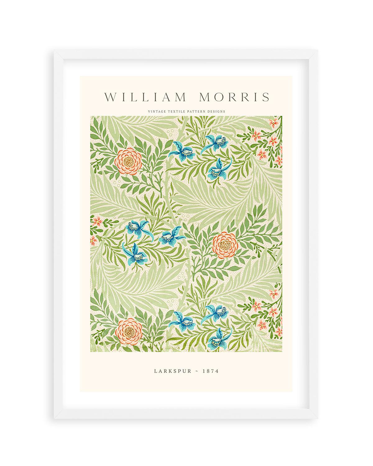 Larkspur by William Morris Art Print