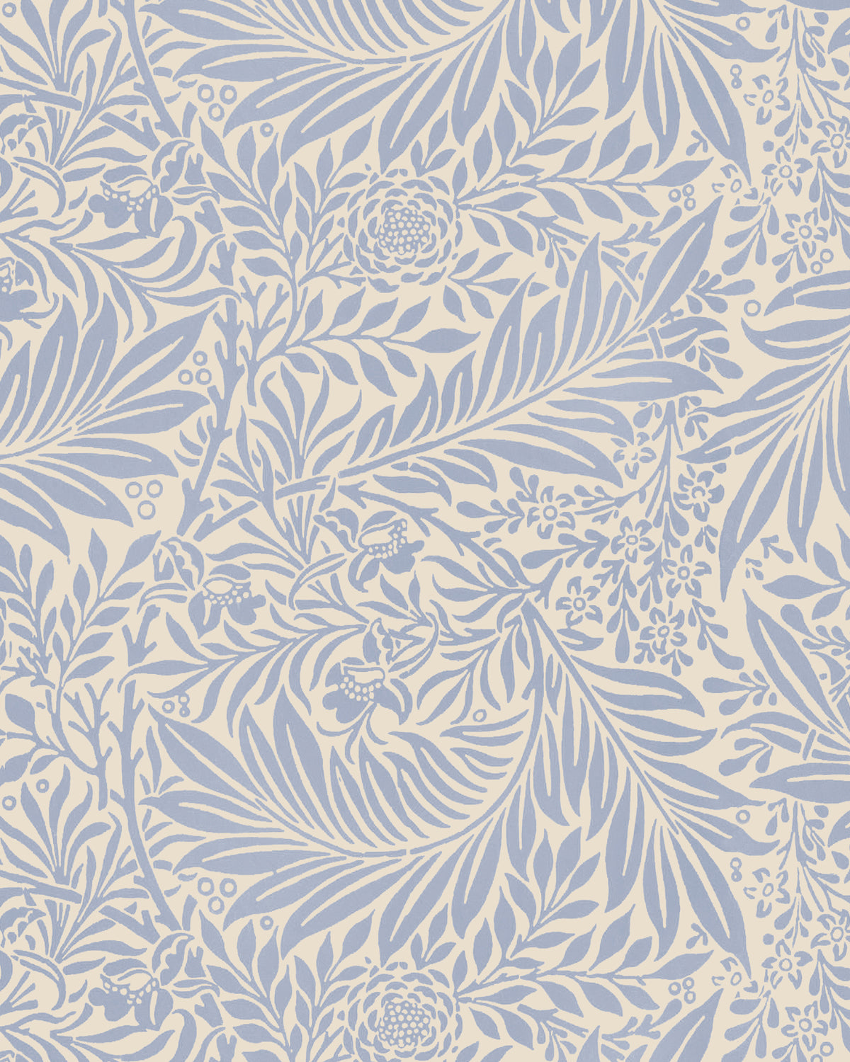 Larkspur in Light Blue by William Morris Wallpaper