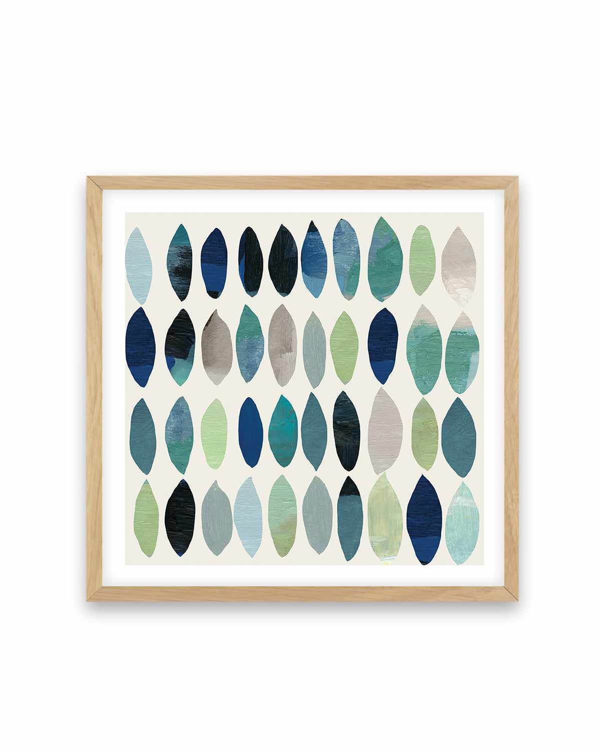 Leaf Abstract I Art Print-PRINT-Order sage mint green framed abstract painting wall art prints online with Olive et Oriel Australia