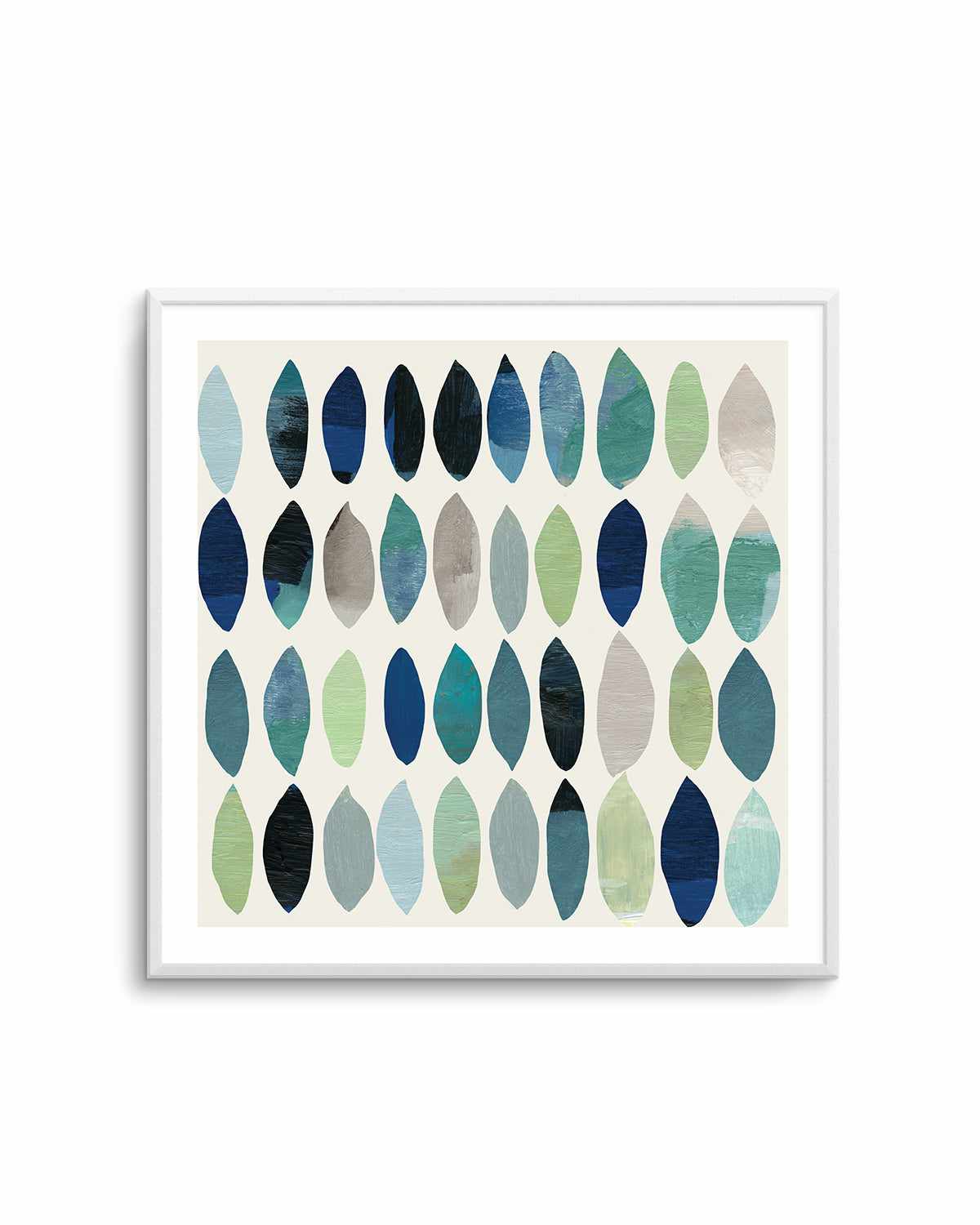 Leaf Abstract I Art Print-PRINT-Order sage mint green framed abstract painting wall art prints online with Olive et Oriel Australia