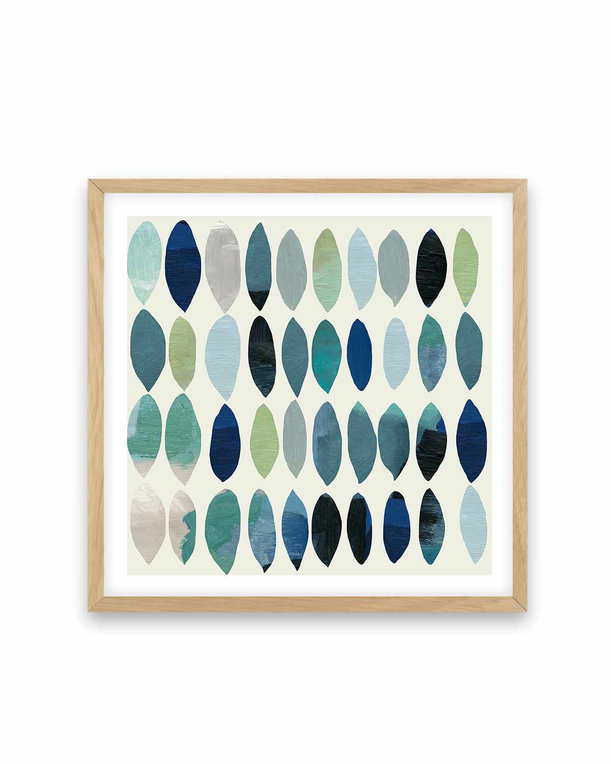 Leaf Abstract II Art Print-PRINT-Order sage mint green framed abstract painting wall art prints online with Olive et Oriel Australia