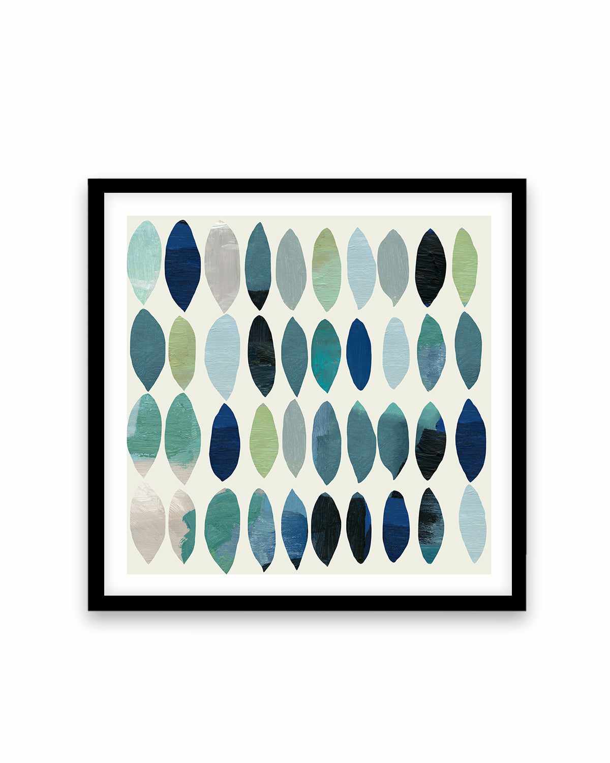 Leaf Abstract II Art Print-PRINT-Order sage mint green framed abstract painting wall art prints online with Olive et Oriel Australia