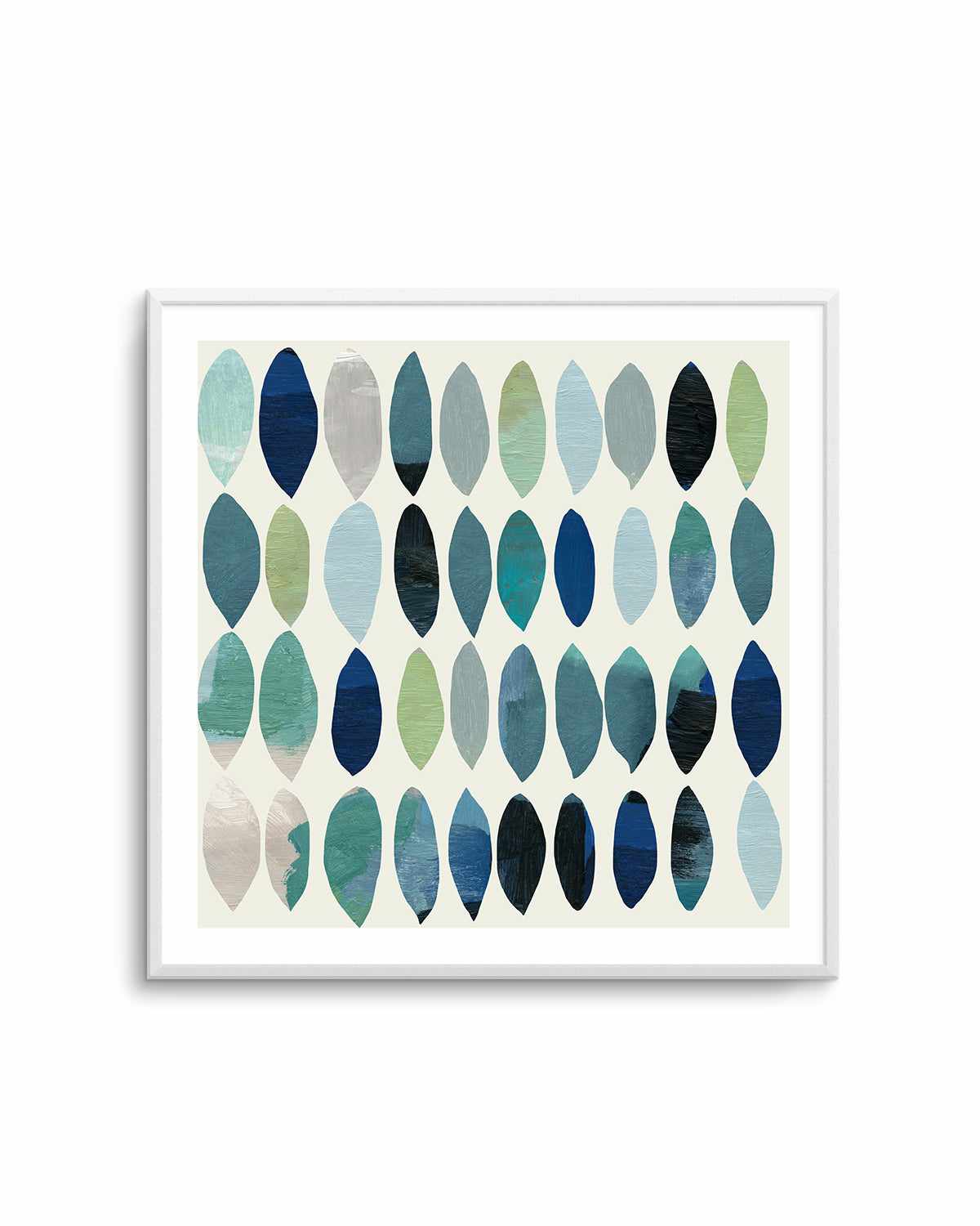 Leaf Abstract II Art Print-PRINT-Order sage mint green framed abstract painting wall art prints online with Olive et Oriel Australia