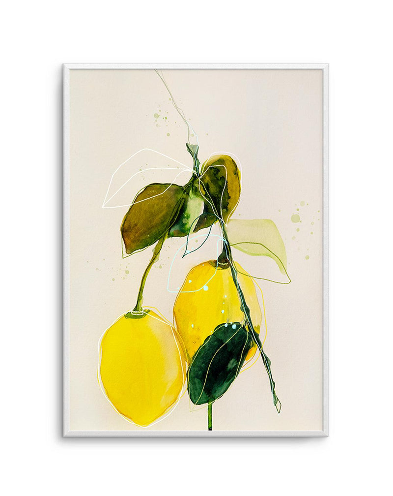 Lemon by Leigh Viner Art Print-PRINT-Olive et Oriel-Leigh Viner-A5 | 5.8" x 8.3" | 14.8 x 21cm-Unframed Art Print-With White Border-Buy-Australian-Art-Prints-Online-with-Olive-et-Oriel-Your-Artwork-Specialists-Austrailia-Decorate-With-Coastal-Photo-Wall-Art-Prints-From-Our-Beach-House-Artwork-Collection-Fine-Poster-and-Framed-Artwork