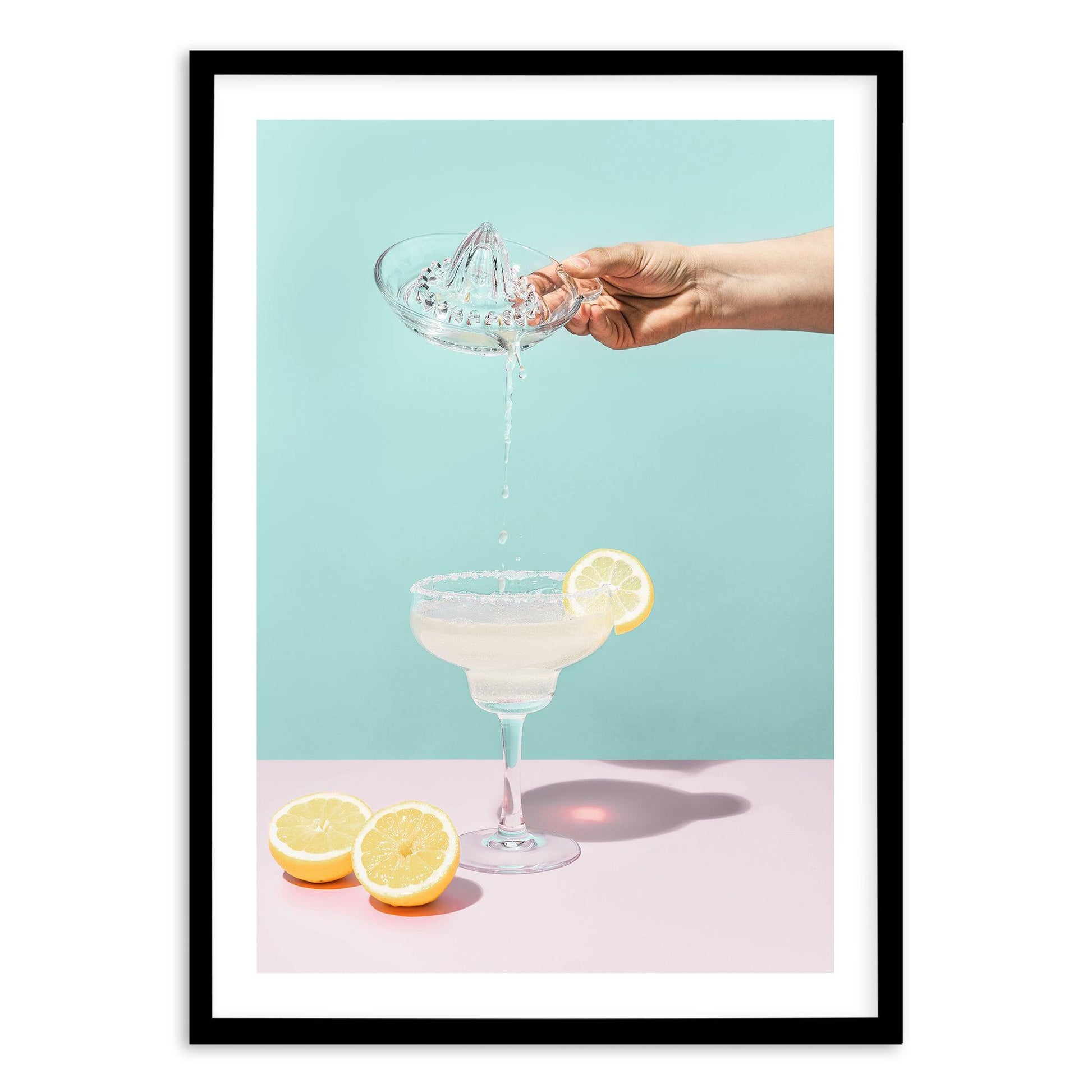 Lemon Margarita Art Print-PRINT-Olive et Oriel-Olive et Oriel-A5 | 5.8" x 8.3" | 14.8 x 21cm-Black-With White Border-Buy-Australian-Art-Prints-Online-with-Olive-et-Oriel-Your-Artwork-Specialists-Austrailia-Decorate-With-Coastal-Photo-Wall-Art-Prints-From-Our-Beach-House-Artwork-Collection-Fine-Poster-and-Framed-Artwork