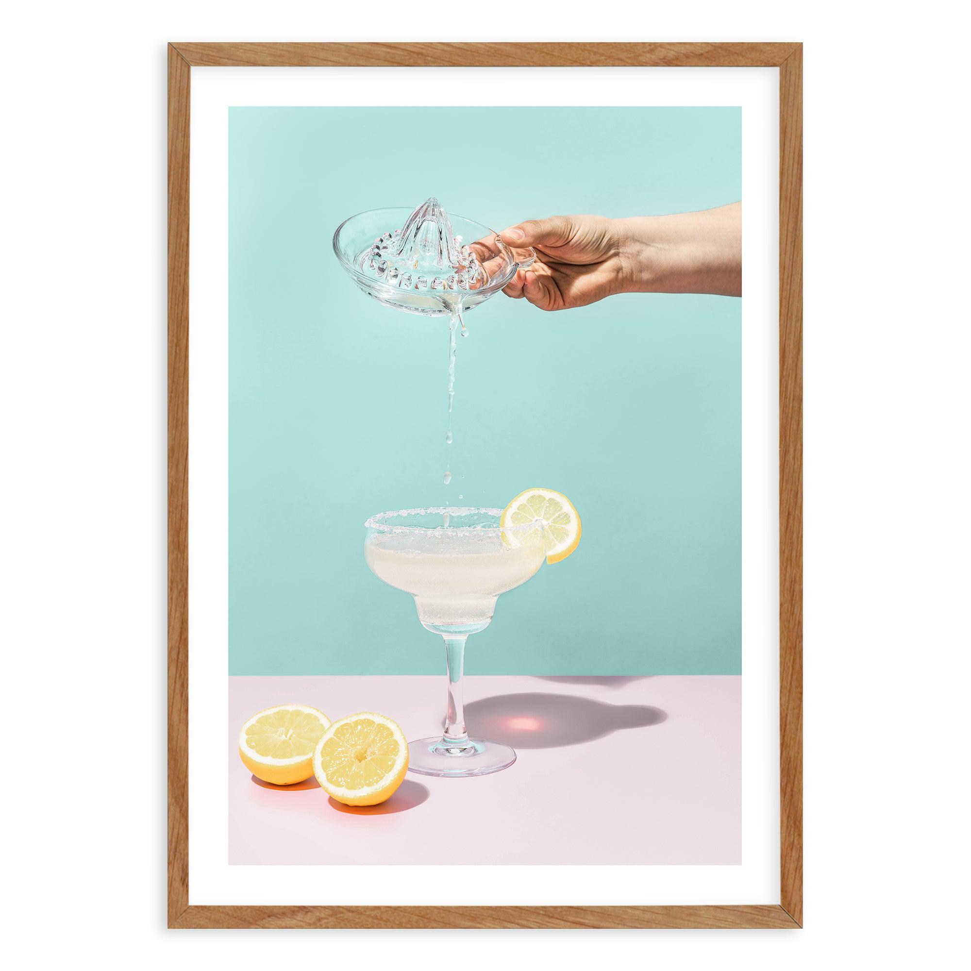 Lemon Margarita Art Print-PRINT-Olive et Oriel-Olive et Oriel-50x70 cm | 19.6" x 27.5"-Walnut-With White Border-Buy-Australian-Art-Prints-Online-with-Olive-et-Oriel-Your-Artwork-Specialists-Austrailia-Decorate-With-Coastal-Photo-Wall-Art-Prints-From-Our-Beach-House-Artwork-Collection-Fine-Poster-and-Framed-Artwork