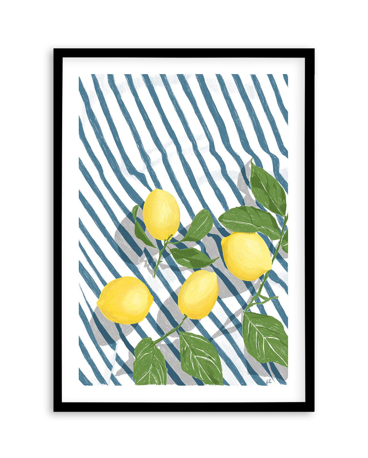 Lemon Still Life by Jenny Liz Rome Art Print-PRINT-Olive et Oriel-Jenny Liz Rome-A5 | 5.8" x 8.3" | 14.8 x 21cm-Black-With White Border-Buy-Australian-Art-Prints-Online-with-Olive-et-Oriel-Your-Artwork-Specialists-Austrailia-Decorate-With-Coastal-Photo-Wall-Art-Prints-From-Our-Beach-House-Artwork-Collection-Fine-Poster-and-Framed-Artwork