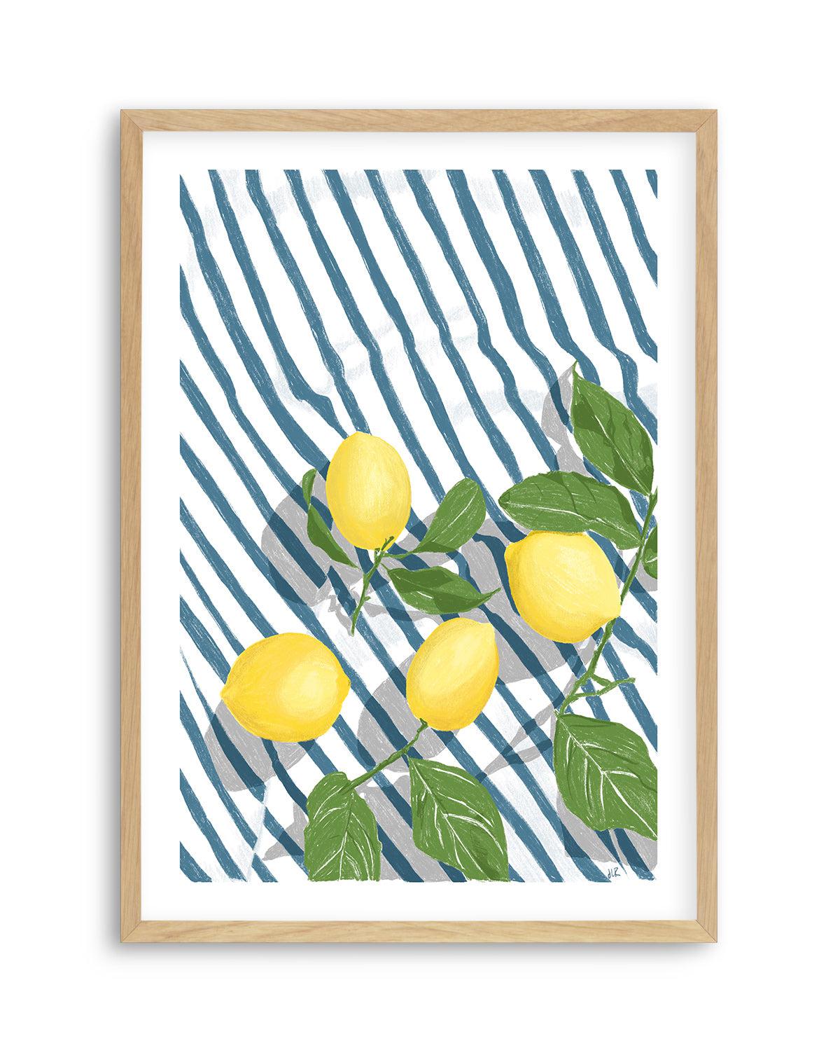 Lemon Still Life by Jenny Liz Rome Art Print-PRINT-Olive et Oriel-Jenny Liz Rome-A5 | 5.8" x 8.3" | 14.8 x 21cm-Oak-With White Border-Buy-Australian-Art-Prints-Online-with-Olive-et-Oriel-Your-Artwork-Specialists-Austrailia-Decorate-With-Coastal-Photo-Wall-Art-Prints-From-Our-Beach-House-Artwork-Collection-Fine-Poster-and-Framed-Artwork