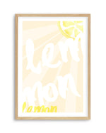 Lemon Yellow Sun Art Print-PRINT-Olive et Oriel-Olive et Oriel-A5 | 5.8" x 8.3" | 14.8 x 21cm-Oak-With White Border-Buy-Australian-Art-Prints-Online-with-Olive-et-Oriel-Your-Artwork-Specialists-Austrailia-Decorate-With-Coastal-Photo-Wall-Art-Prints-From-Our-Beach-House-Artwork-Collection-Fine-Poster-and-Framed-Artwork