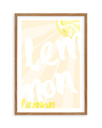 Lemon Yellow Sun Art Print-PRINT-Olive et Oriel-Olive et Oriel-50x70 cm | 19.6" x 27.5"-Walnut-With White Border-Buy-Australian-Art-Prints-Online-with-Olive-et-Oriel-Your-Artwork-Specialists-Austrailia-Decorate-With-Coastal-Photo-Wall-Art-Prints-From-Our-Beach-House-Artwork-Collection-Fine-Poster-and-Framed-Artwork