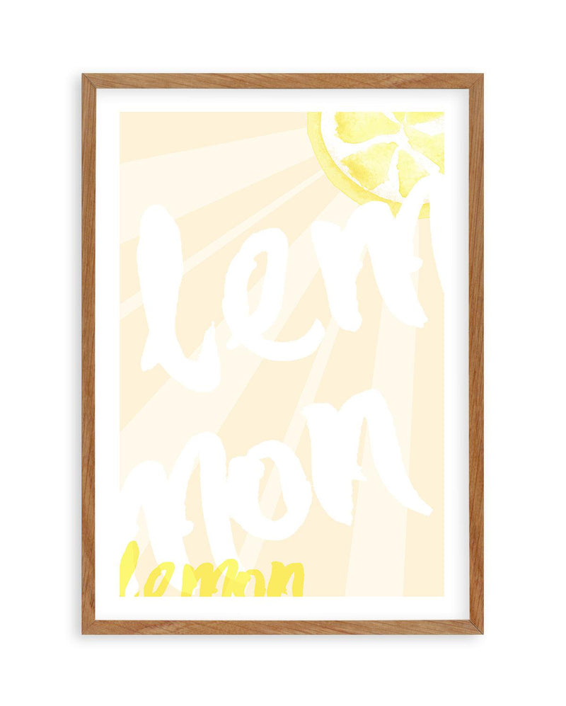 Lemon Yellow Sun Art Print-PRINT-Olive et Oriel-Olive et Oriel-50x70 cm | 19.6" x 27.5"-Walnut-With White Border-Buy-Australian-Art-Prints-Online-with-Olive-et-Oriel-Your-Artwork-Specialists-Austrailia-Decorate-With-Coastal-Photo-Wall-Art-Prints-From-Our-Beach-House-Artwork-Collection-Fine-Poster-and-Framed-Artwork