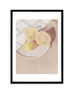 Lemons Art Print-PRINT-Olive et Oriel-Olive et Oriel-A5 | 5.8" x 8.3" | 14.8 x 21cm-Black-With White Border-Buy-Australian-Art-Prints-Online-with-Olive-et-Oriel-Your-Artwork-Specialists-Austrailia-Decorate-With-Coastal-Photo-Wall-Art-Prints-From-Our-Beach-House-Artwork-Collection-Fine-Poster-and-Framed-Artwork
