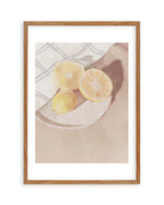 Lemons Art Print-PRINT-Olive et Oriel-Olive et Oriel-50x70 cm | 19.6" x 27.5"-Walnut-With White Border-Buy-Australian-Art-Prints-Online-with-Olive-et-Oriel-Your-Artwork-Specialists-Austrailia-Decorate-With-Coastal-Photo-Wall-Art-Prints-From-Our-Beach-House-Artwork-Collection-Fine-Poster-and-Framed-Artwork