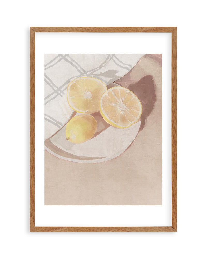 Lemons Art Print-PRINT-Olive et Oriel-Olive et Oriel-50x70 cm | 19.6" x 27.5"-Walnut-With White Border-Buy-Australian-Art-Prints-Online-with-Olive-et-Oriel-Your-Artwork-Specialists-Austrailia-Decorate-With-Coastal-Photo-Wall-Art-Prints-From-Our-Beach-House-Artwork-Collection-Fine-Poster-and-Framed-Artwork