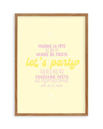 Let's Party Art Print-PRINT-Olive et Oriel-Olive et Oriel-50x70 cm | 19.6" x 27.5"-Walnut-With White Border-Buy-Australian-Art-Prints-Online-with-Olive-et-Oriel-Your-Artwork-Specialists-Austrailia-Decorate-With-Coastal-Photo-Wall-Art-Prints-From-Our-Beach-House-Artwork-Collection-Fine-Poster-and-Framed-Artwork