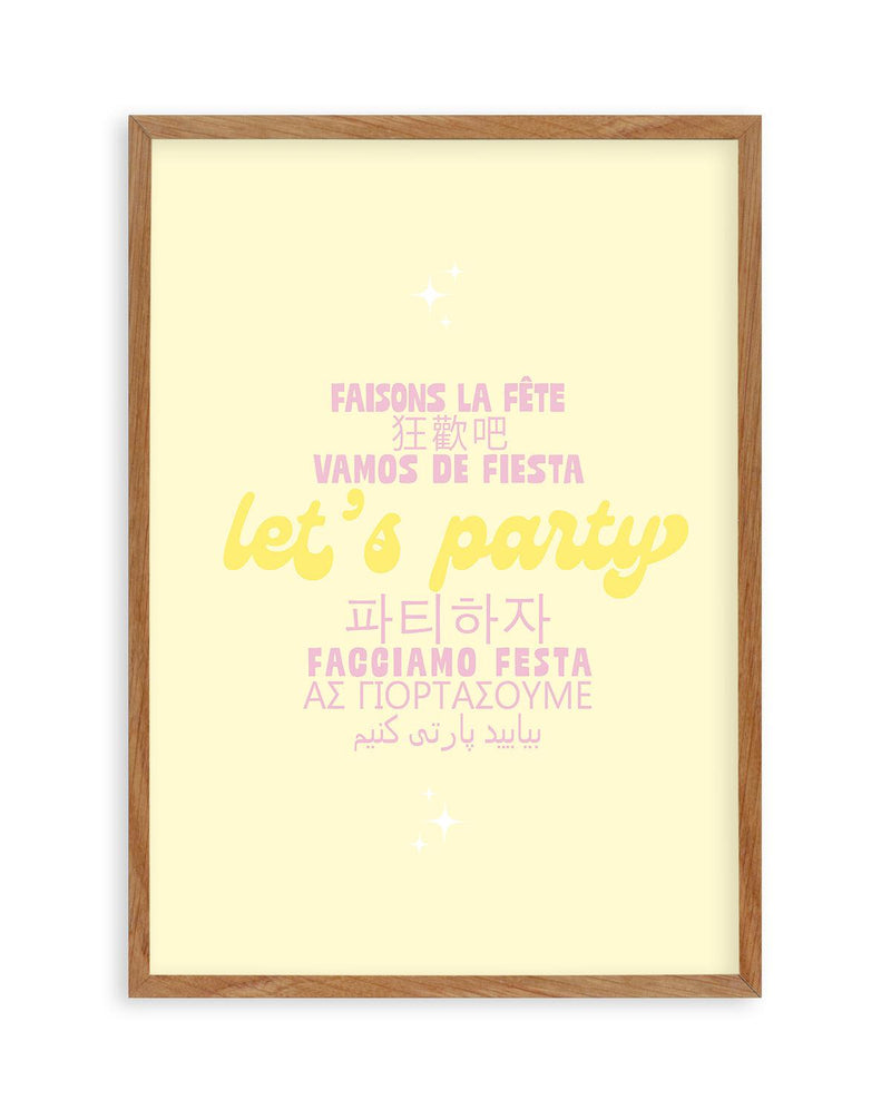 Let's Party Art Print-PRINT-Olive et Oriel-Olive et Oriel-50x70 cm | 19.6" x 27.5"-Walnut-With White Border-Buy-Australian-Art-Prints-Online-with-Olive-et-Oriel-Your-Artwork-Specialists-Austrailia-Decorate-With-Coastal-Photo-Wall-Art-Prints-From-Our-Beach-House-Artwork-Collection-Fine-Poster-and-Framed-Artwork