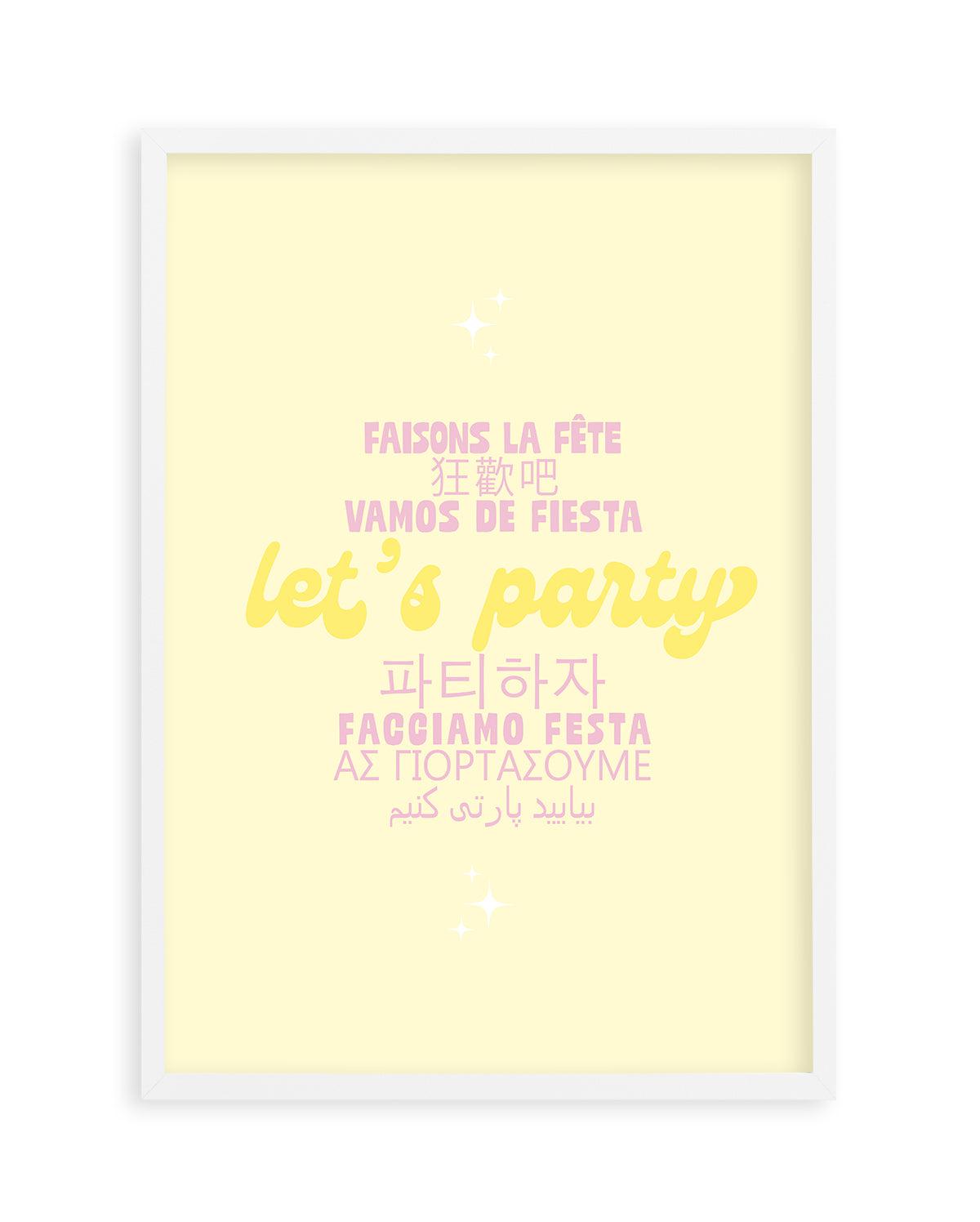 Let's Party Art Print-PRINT-Olive et Oriel-Olive et Oriel-A5 | 5.8" x 8.3" | 14.8 x 21cm-White-With White Border-Buy-Australian-Art-Prints-Online-with-Olive-et-Oriel-Your-Artwork-Specialists-Austrailia-Decorate-With-Coastal-Photo-Wall-Art-Prints-From-Our-Beach-House-Artwork-Collection-Fine-Poster-and-Framed-Artwork