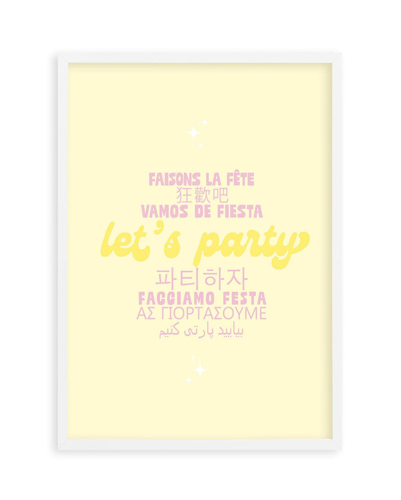 Let's Party Art Print-PRINT-Olive et Oriel-Olive et Oriel-A5 | 5.8" x 8.3" | 14.8 x 21cm-White-With White Border-Buy-Australian-Art-Prints-Online-with-Olive-et-Oriel-Your-Artwork-Specialists-Austrailia-Decorate-With-Coastal-Photo-Wall-Art-Prints-From-Our-Beach-House-Artwork-Collection-Fine-Poster-and-Framed-Artwork
