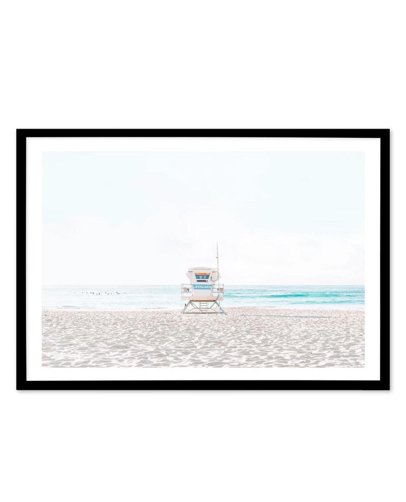 Lifeguard Tower | Bondi Art Print-PRINT-Olive et Oriel-Olive et Oriel-A5 | 5.8" x 8.3" | 14.8 x 21cm-Black-With White Border-Buy-Australian-Art-Prints-Online-with-Olive-et-Oriel-Your-Artwork-Specialists-Austrailia-Decorate-With-Coastal-Photo-Wall-Art-Prints-From-Our-Beach-House-Artwork-Collection-Fine-Poster-and-Framed-Artwork
