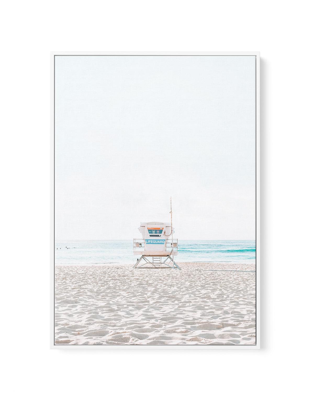 Lifeguard Tower, Bondi PT | Framed Canvas-CANVAS-You can shop wall art online with Olive et Oriel for everything from abstract art to fun kids wall art. Our beautiful modern art prints and canvas art are available from large canvas prints to wall art paintings and our proudly Australian artwork collection offers only the highest quality framed large wall art and canvas art Australia - You can buy fashion photography prints or Hampton print posters and paintings on canvas from Olive et Oriel and 