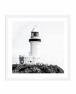 Lighthouse Byron Bay | SQ Art Print-PRINT-Olive et Oriel-Olive et Oriel-70x70 cm | 27.5" x 27.5"-White-With White Border-Buy-Australian-Art-Prints-Online-with-Olive-et-Oriel-Your-Artwork-Specialists-Austrailia-Decorate-With-Coastal-Photo-Wall-Art-Prints-From-Our-Beach-House-Artwork-Collection-Fine-Poster-and-Framed-Artwork